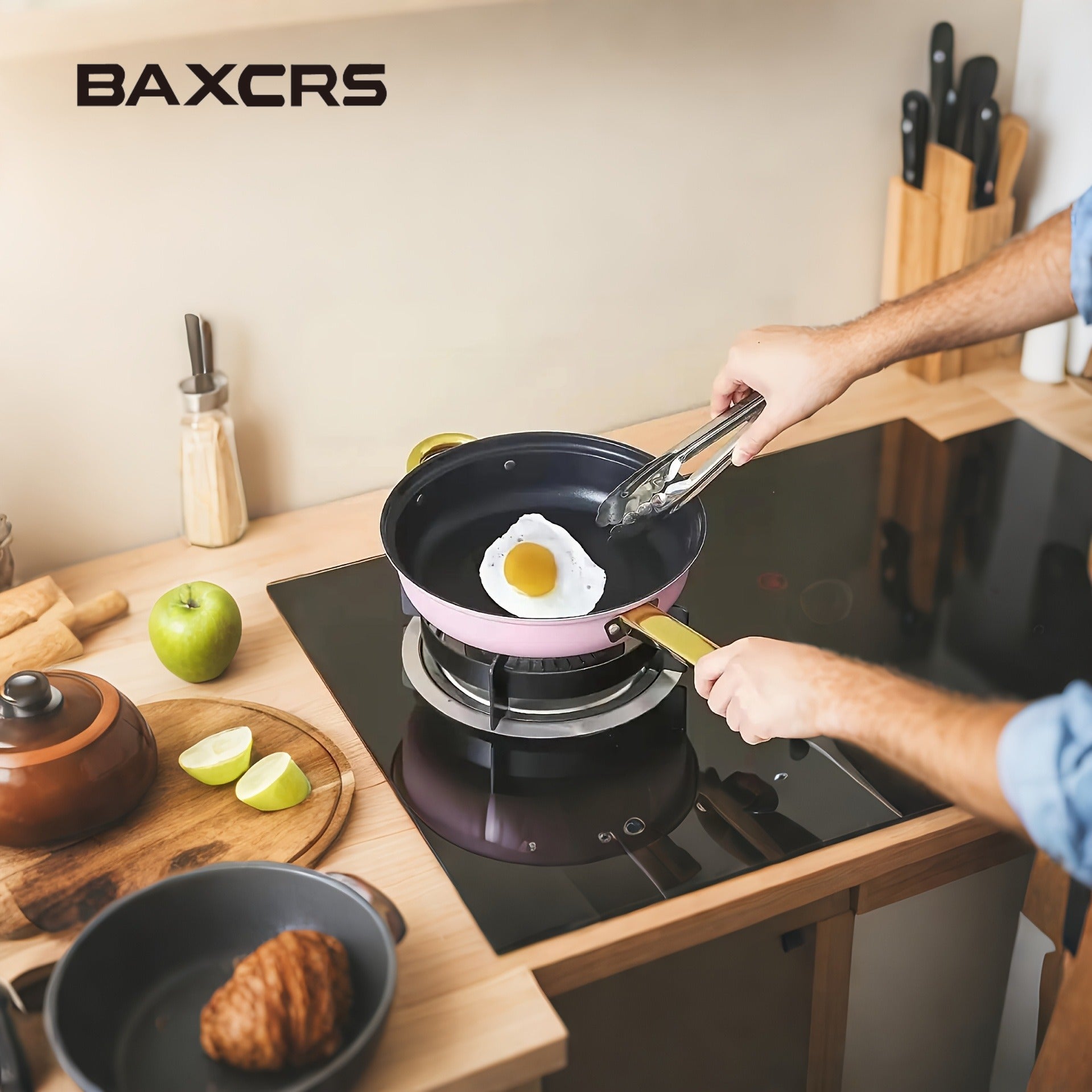 BAXCRS 6pcs Stainless Steel Cookware Set