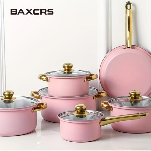BAXCRS 6pcs Stainless Steel Cookware Set