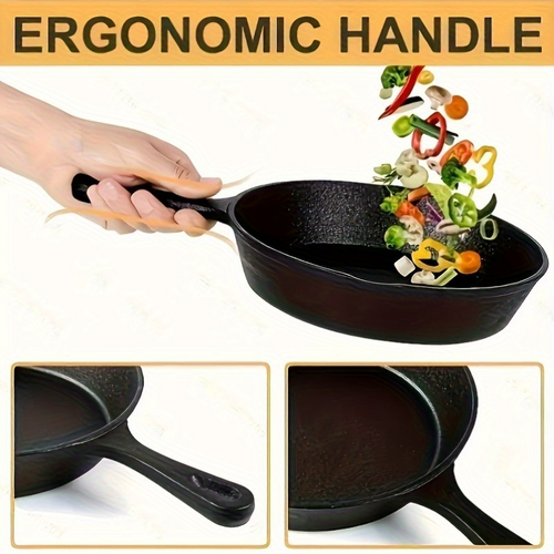 BAXCRS 4pcs Cast Iron Skillet