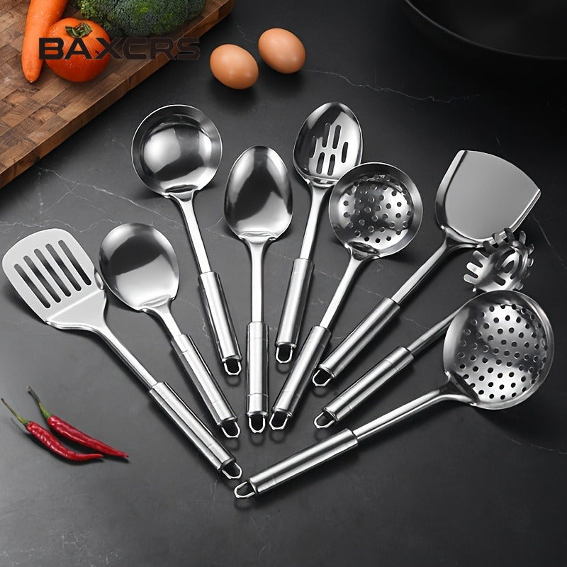 BAXCRS 9pcs Stainless Steel Kitchen Utensil Set