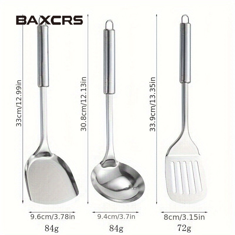BAXCRS 9pcs Stainless Steel Kitchen Utensil Set