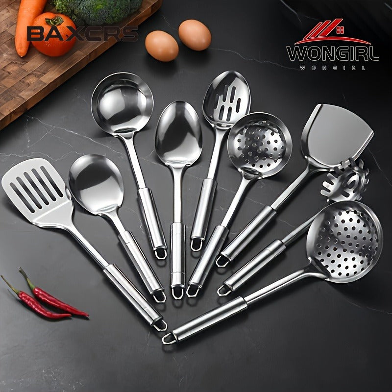 BAXCRS 9pcs Stainless Steel Kitchen Utensil Set